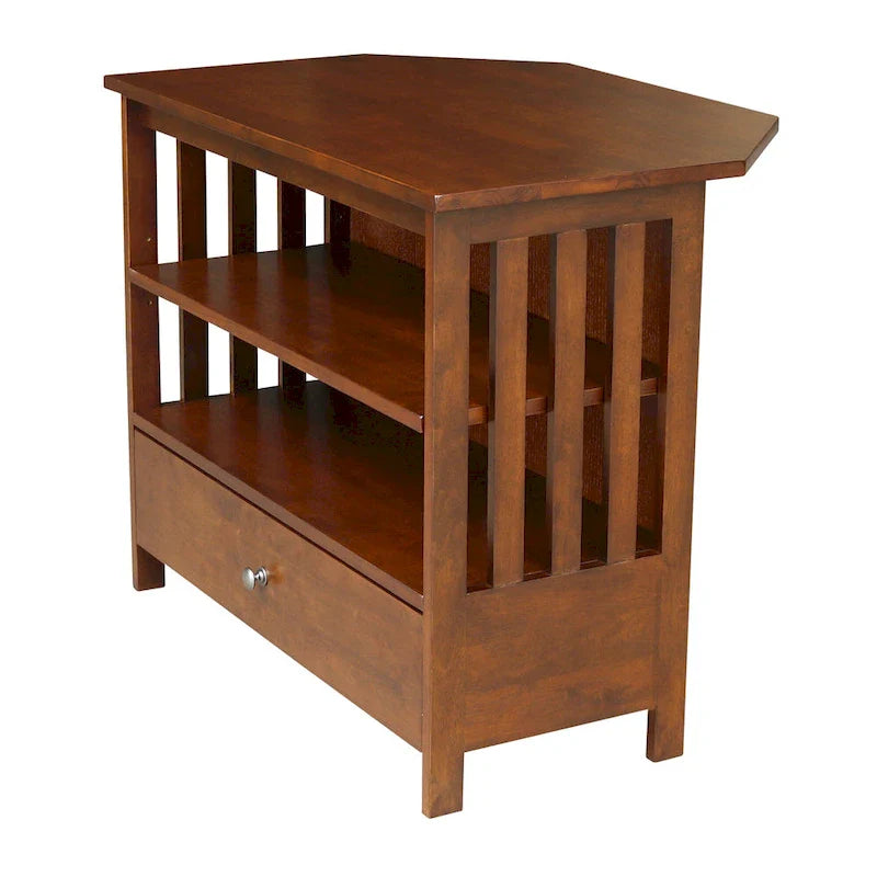 Solid Hardwood Mission Corner TV Stand 16