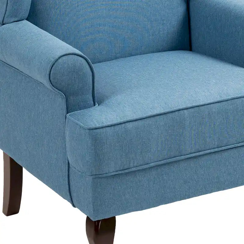 2 Set Traditional Wingback Accent Chairs Upholstered Armchair 19