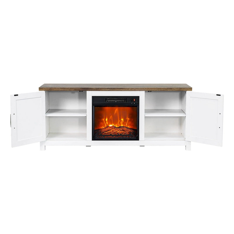 58 Farmhouse Electric Fireplace TV Stands Console Table for TV's up to 65 14